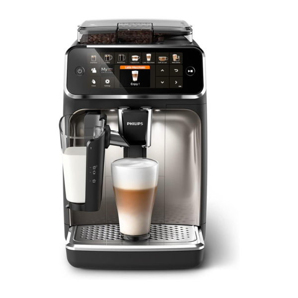 Philips 5400 Series Kaffeevollautomat EP5443/90 – LatteGo Milchsystem, 12 Kaffeespezialitäten, Weiß